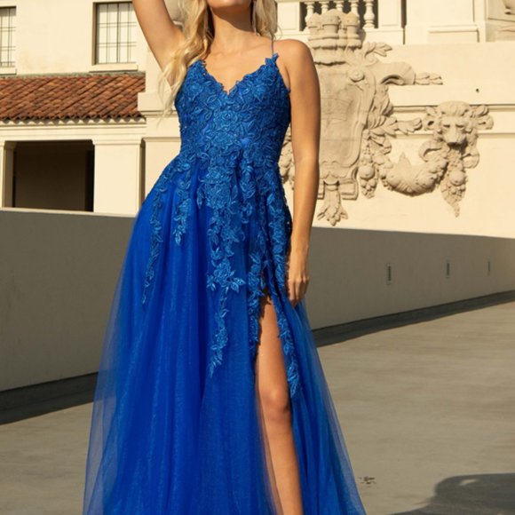AMELIA Dresses & Skirts - ROYAL BLUE PROM PARTY EVENING FOMAL open back DRESS A-LINE LONG GREEN GOWN AC014